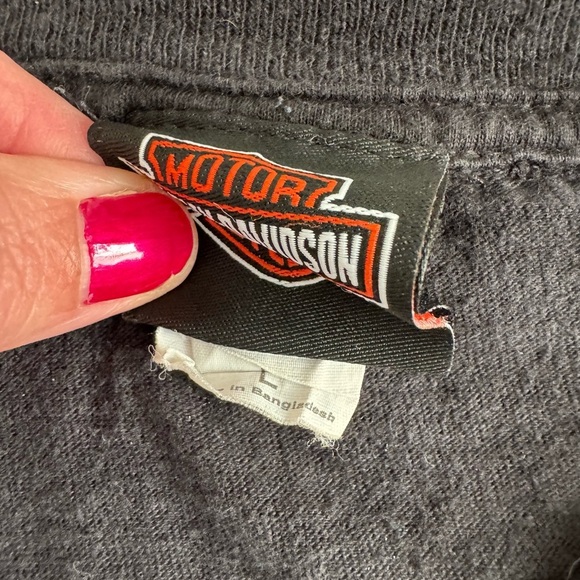 Harley-Davidson Black Short Sleeve Tee from St.Thomas USVI with Tropical Design - Picture 4 of 6